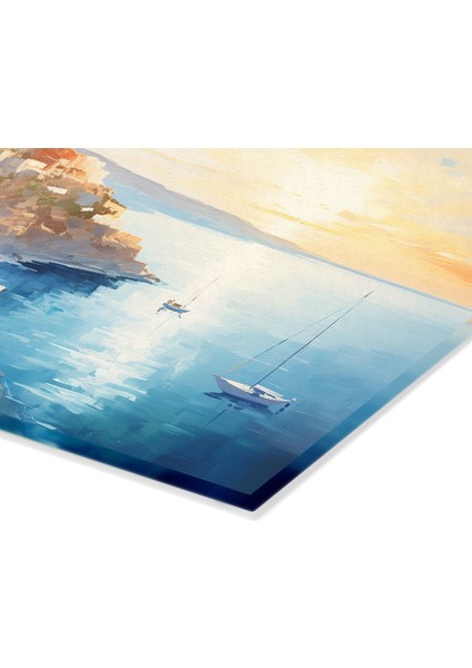 Santorini Tasarımlı Temperli Cam Kesme Tahtası - Şık, Çizilmez ve Temizlemesi Kolay fiyatları