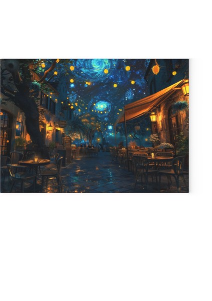 Şık Van Gogh Art Temperli Cam Kesme Tahtası - Dayanıklı, Çizilmez modelleri