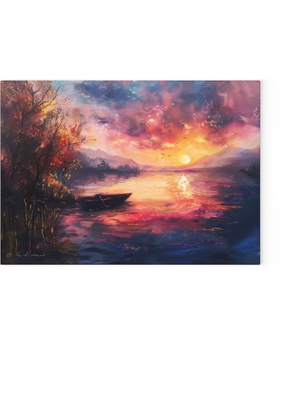 Renkli Peyzaj Temperli Cam Kesme Tahtası Seti - Şık Tasarım, Kaymaz Yüzey, Çizilmez fiyatları