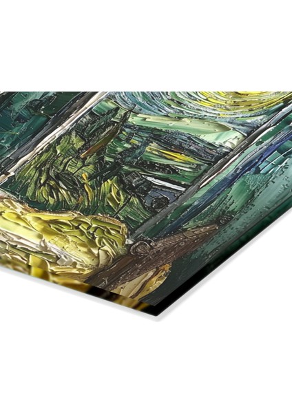 Şık Temperli Cam Kesme Tahtası - Kaymaz Yüzey, Çizilmez, - Zarif Sanat Baskılı ve Dokulu Yüzeyli modelleri