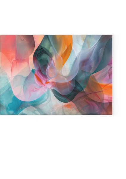 Soyut Sanat Doku Tasarımı Temperli Cam Kesme Tahtası - Şık ve Dayanıklı Kaymaz modelleri