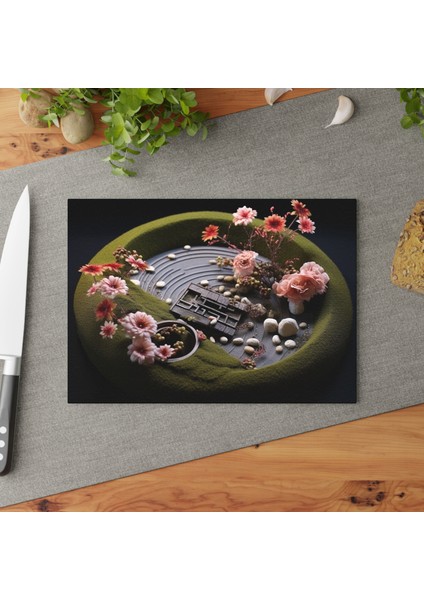 Zarif Temperli Cam Kesme Tahtası - Şık Tasarım, Kaymaz Yüzey, Çizilmez - Kolay Temizlenebilir