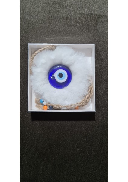 Beyaz Pelüş Dekoratif Nazarsüsü Ev ve Ofis Için Şık Modern Bohem Nazar Boncuklu Duvar Süsü Aksesuar fırsatları