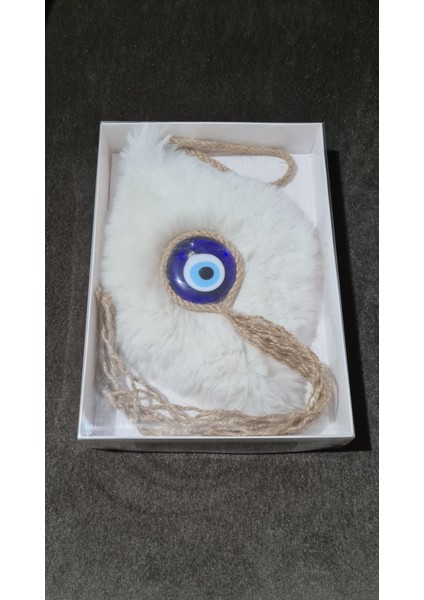 Beyaz Pelüş Dekoratif Nazarsüsü Ev ve Ofis Için Şık Modern Bohem Nazar Boncuklu Duvar Süsü Aksesuar fırsatları