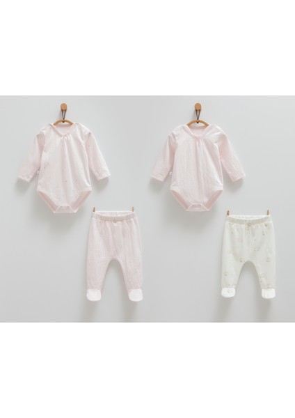 Kız Bebek Body Pantolon Takım 2'li Set