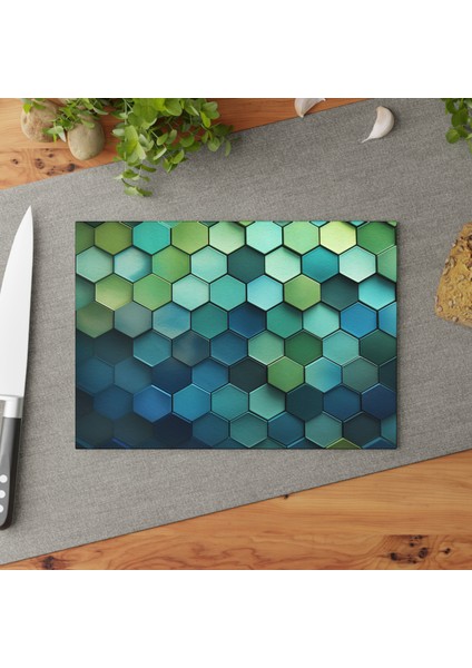 Modern Temperli Cam Kesme Tahtası - Şık Tasarım, Kaymaz Yüzey, Çizilmez - Kolay Temizlenebilir