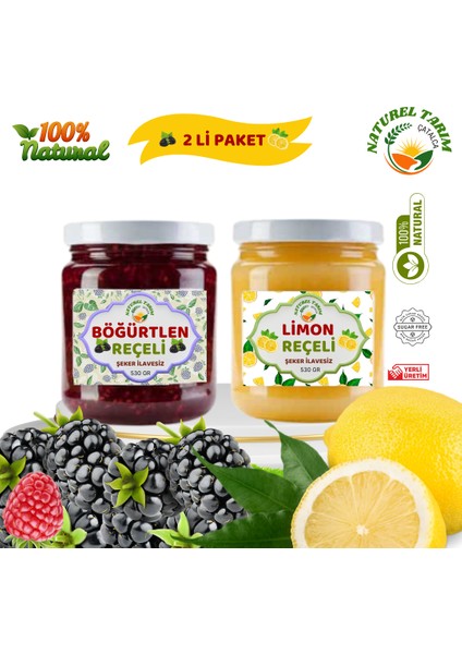 Naturel Böğürtlen & Limon Reçeli 2 Li Paket