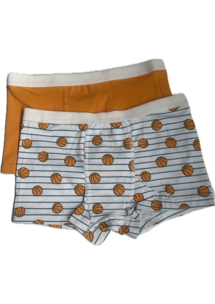 5 adet Karışık Renklarde Licralı Penye Erkek Çocuk Boxer Şort