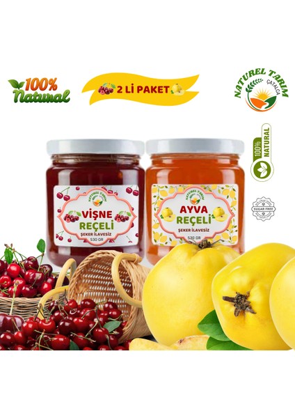 Naturel Vişne & Ayva Reçeli 2 Li Pakeket