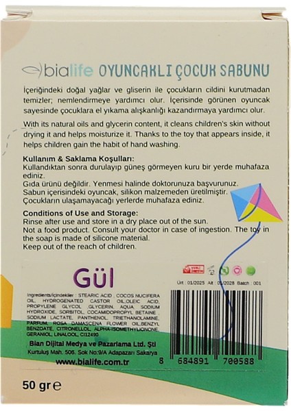 Gül Özlü El Yapımı Oyuncaklı Çocuk Sabunu fırsatları