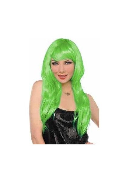Oz cm ax Uzun Peruk Saç - Yeşil fiyatları