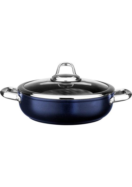 Master 28 cm Sığ Tencere Metalik Mavi