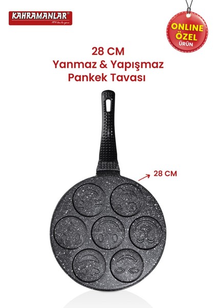 Helegra 26 cm Döküm Krep ve Pankek Tava Seti Yapışmaz Taban Eşit Isı Dağılımı fırsatları