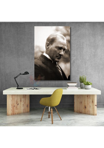 Atatürk Portresi Ev Ofis Tablosu Kanvas Atatürk Tablosu Ofis Hediyesi