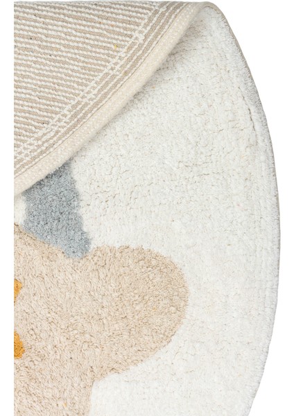 CBN 07 MULTY XXW Q - COTTON BOON XXW - Yıkanabilir Kaymaz Tabanlı Naturel Pamuk Bebek Halısı