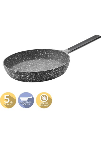 Perge 28 cm Alüminyum Döküm Granit Kaplama Düz Tava – Dayanıklı, Çizilmez ve Uzun Ömürlü Kullanım indirimleri