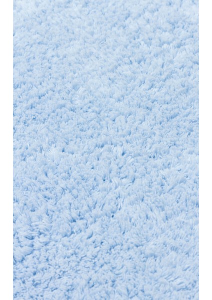 Cbn Plaın Blue Q - Cotton Boon - Yıkanabilir Kaymaz Tabanlı Naturel Pamuk Bebek Halısı