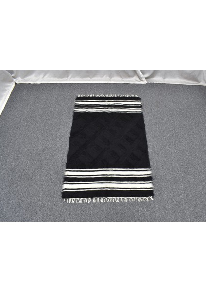 Yeni El Dokuma Nadir Tiftik Yün Siirt Battaniyesi Kilim 5775