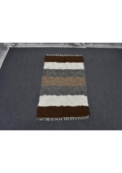 Yeni El Dokuma Rengarenk Tiftik Yün Siirt Battaniyesi Kilim 5781