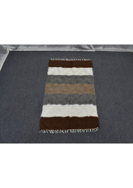 Yeni El Dokuma Rengarenk Tiftik Yün Siirt Battaniyesi Kilim 5781