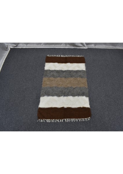 Yeni El Dokuma Rengarenk Tiftik Yün Siirt Battaniyesi Kilim 5781