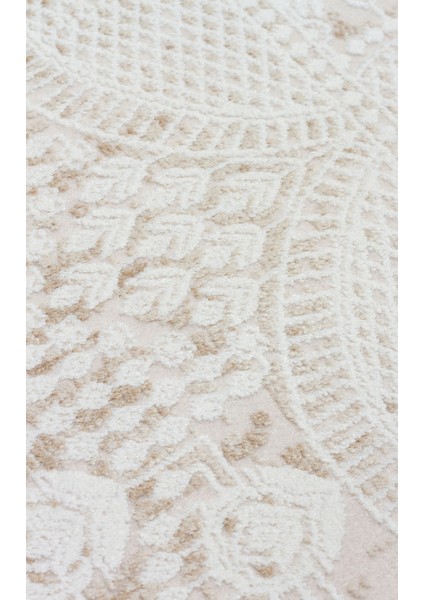 Pdn 05 Cream Vızon - Padona - Extra Yumuşak Dokulu Halı, Modern Desenli Salon Halısı