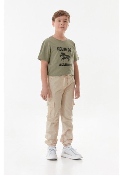 Paraşüt Kumaş Erkek Çocuk Jogger Pantolon