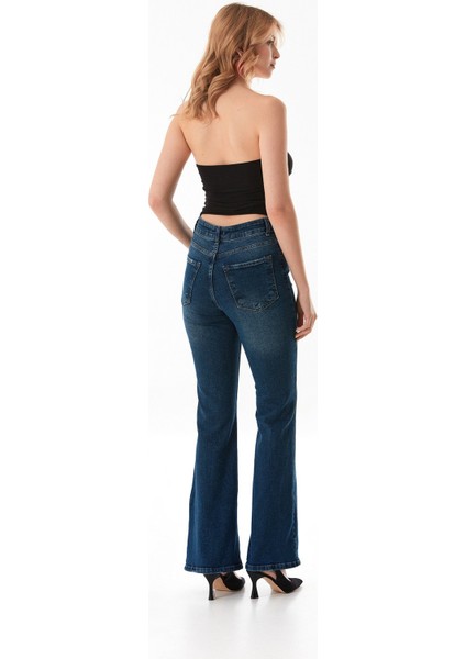 Yüksek Bel Flare Jean fırsatları