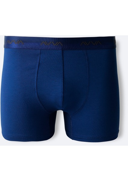 Erkek Lacivert Düz Basic Soft Touch Tekli Boxer B009537