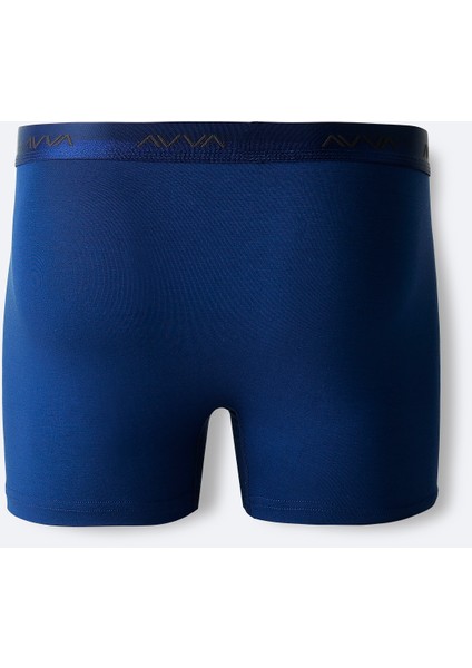 Erkek Lacivert Düz Basic Soft Touch Tekli Boxer B009537