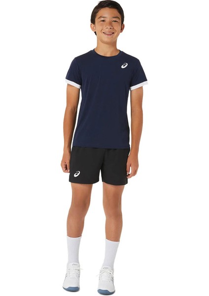 Lastikli Bel Normal Siyah - Gri Erkek Çocuk Şort 2044A037-001 Tennıs Short