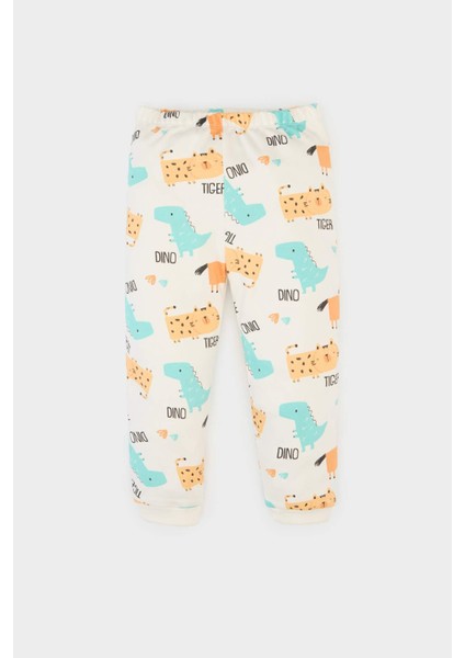 Erkek Bebek Pijama Takımı Desenli Uzun Kollu Üst Beli Lastikli Uzun Alt E6940A525SP