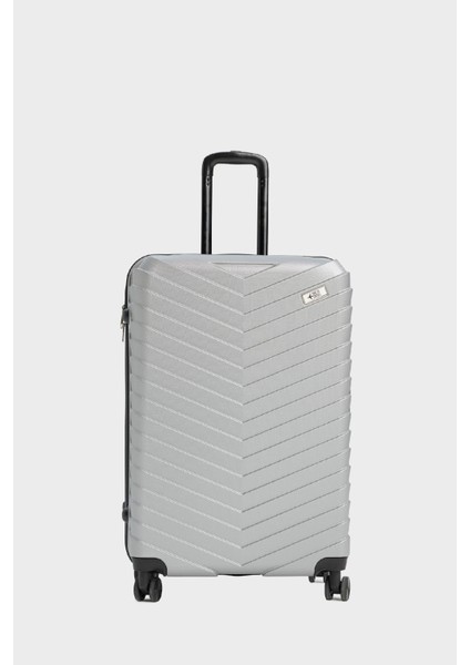 Unisex Sert Kapaklı Çekçekli Büyük Boy Valiz E7342AXNS