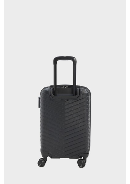 Unisex Sert Kapaklı Çekçekli Küçük Boy Valiz E7342AXNS