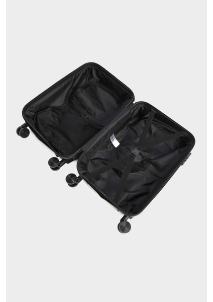 Unisex Sert Kapaklı Çekçekli Büyük Boy Valiz E7342AXNS