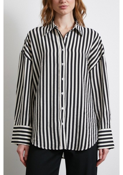 Çizgili T Kol Gömlek Haki fiyatları