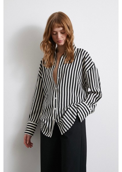 Çizgili T Kol Gömlek Haki indirimleri