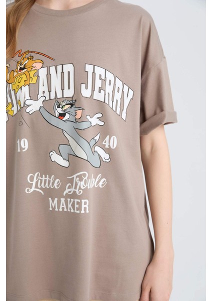 Coool Tom & Jerry Oversize Geniş Kalıp Bisiklet Yaka Kısa Kollu Tişört D9113AX25SM fırsatları