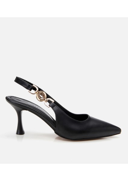 01AYH307400A100 KADIN Siyah Arkası Açık Stiletto