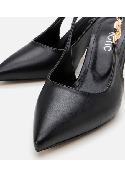 01AYH307400A100 KADIN Siyah Arkası Açık Stiletto
