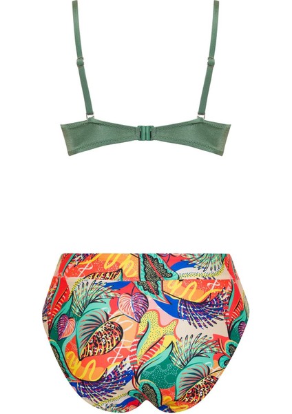 Dönmeli Yüksek Bel Bikini Takım
