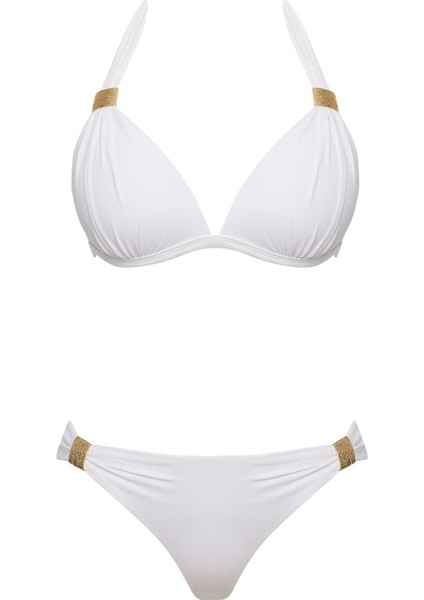 Aksesuarlı Kaplı Destekli Bikini Takım