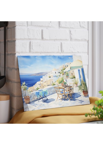 Şık Santorini Temperli Cam Kesme Tahtası Seti - Şık Tasarım, Kaymaz Yüzey, Çizilmez Cam fiyatları