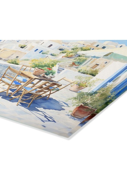 Şık Santorini Temperli Cam Kesme Tahtası Seti - Şık Tasarım, Kaymaz Yüzey, Çizilmez Cam modelleri