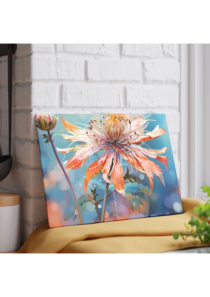 Elegant Floral Temperli Cam Kesme Tahtası - Şık ve Çizilmez Cam