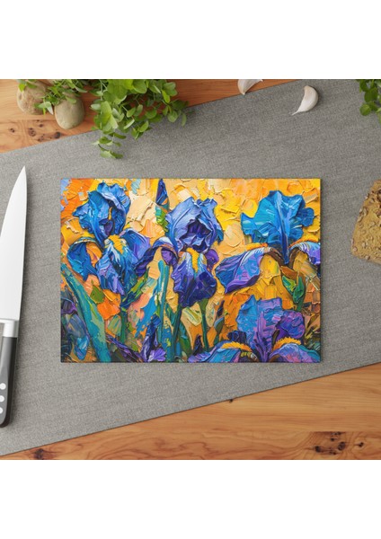 Şık Temperli Cam Kesme Tahtası - Çizilmez Kaymaz Yüzey, Kolay Temizlenebilir - Klasik Dekor