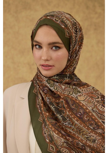 Soft Şal Yeşil Krem 3052-19