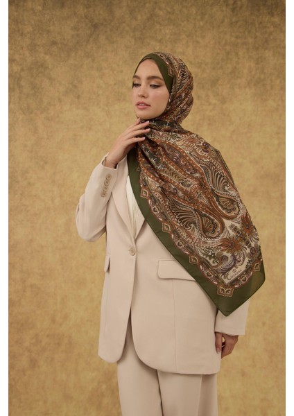 Soft Şal Yeşil Krem 3052-19 modelleri