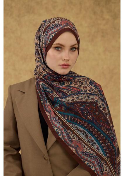 Soft Şal Kahve Mavi 3053-05