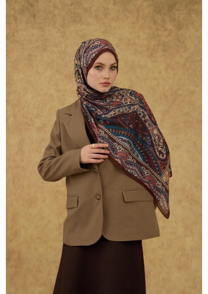 Soft Şal Kahve Mavi 3053-05 fiyatları